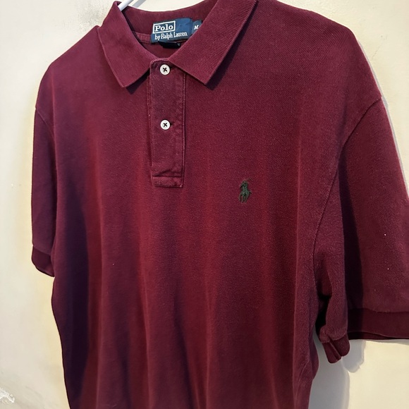 Polo by Ralph Lauren Cotton Shirt Men’s Medium Burgundy - Picture 3 of 7